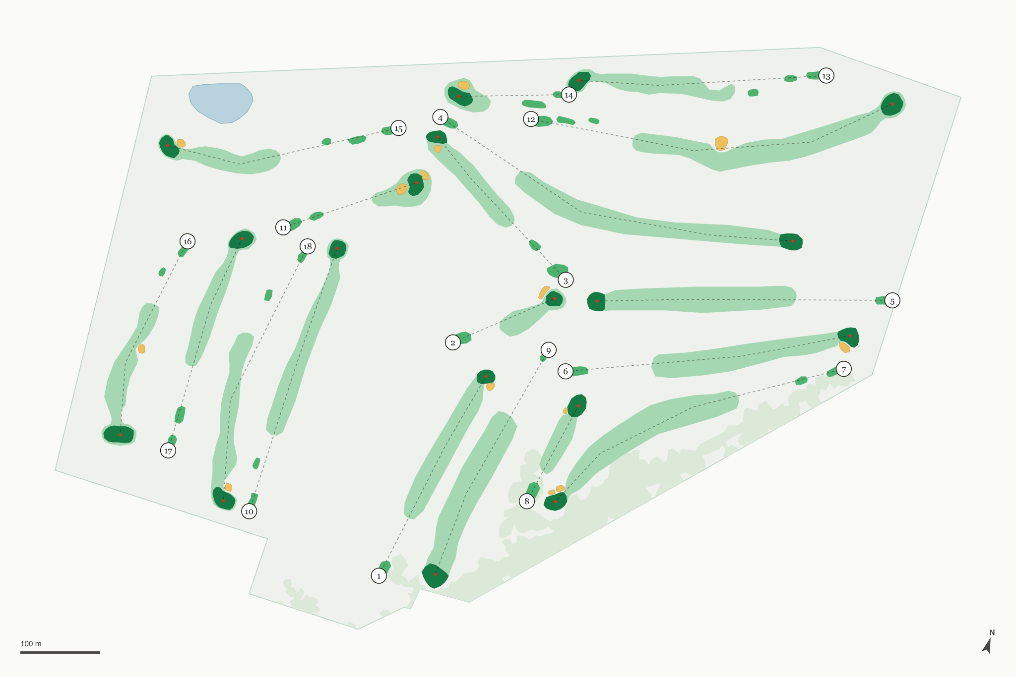 Map of American Lake Veterans Golf Course