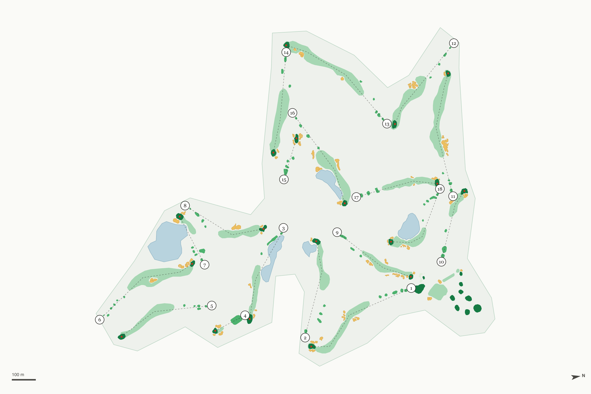 Map of Pilgrim's Run Golf Club