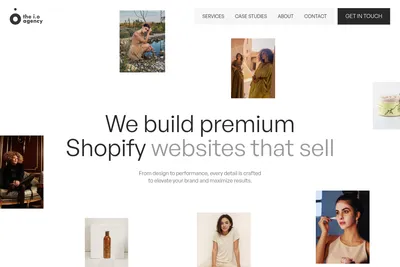 Screenshot of the The io agency homepage