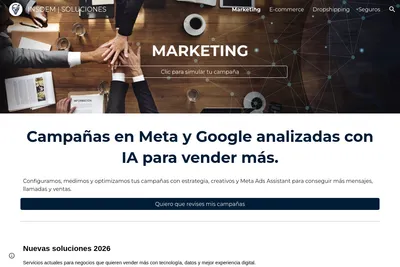 Screenshot of the INSOEM | Soluciones homepage