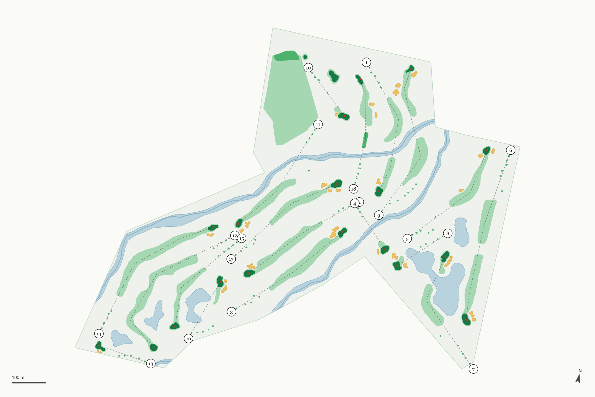 Map of Cherry Island Golf Course