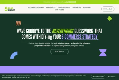 Screenshot of the Pear Digital Marketing Limited homepage
