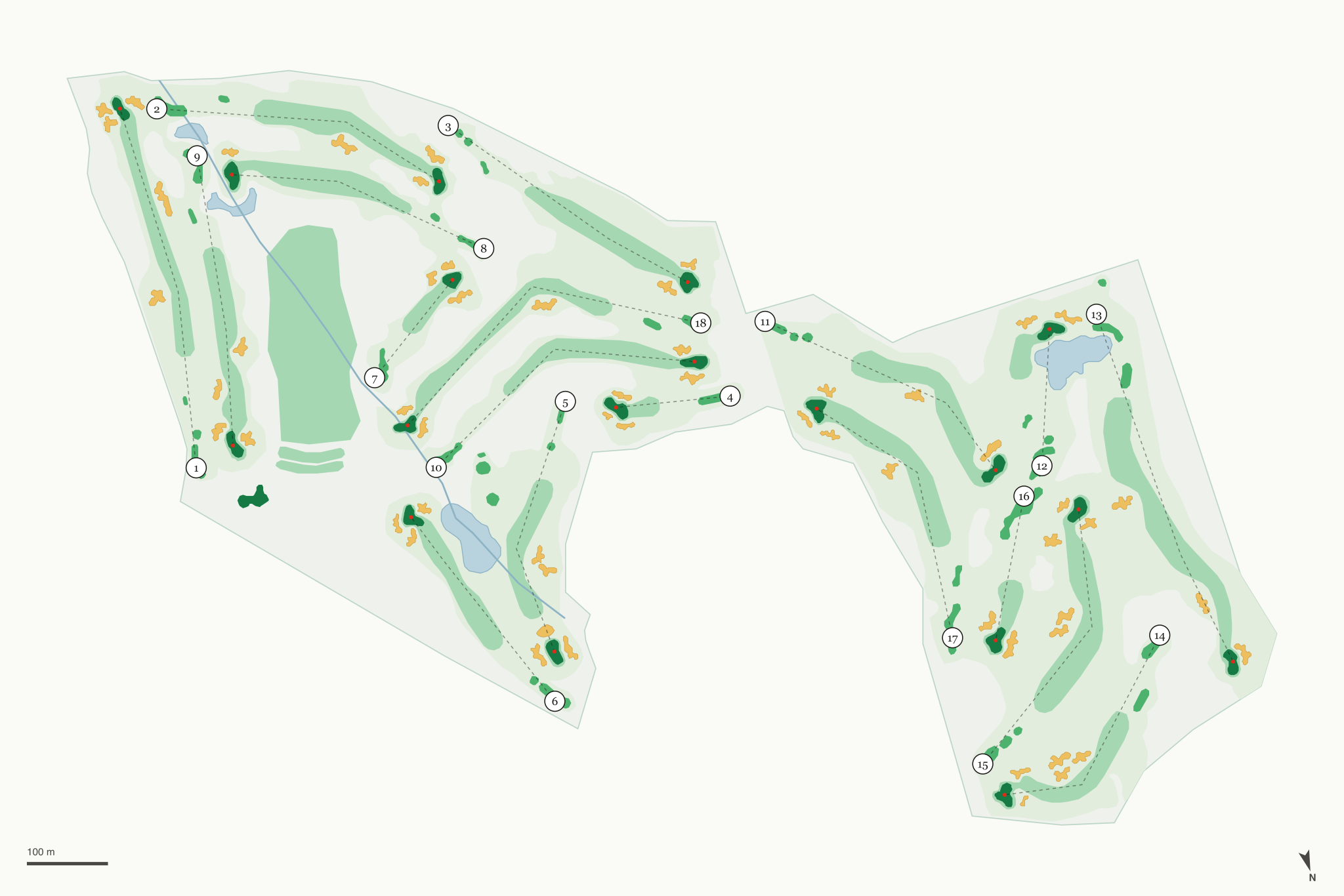 Map of River Oaks Golf Course