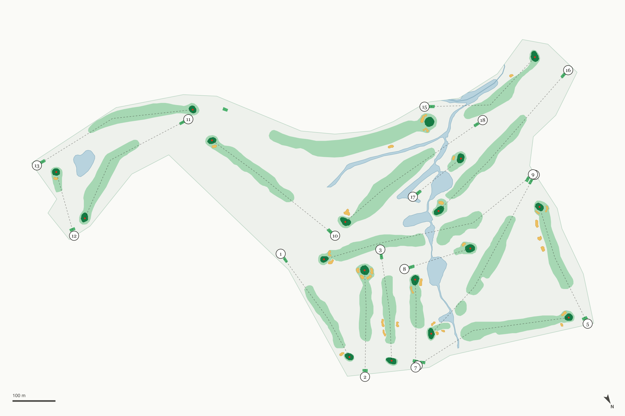 Map of Cold Springs Golf and Country Club