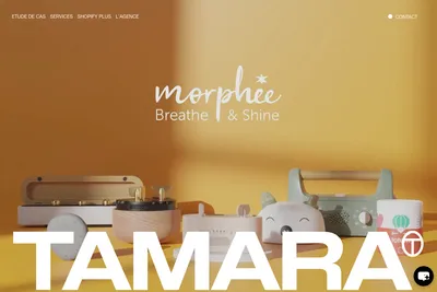Screenshot of the Tamara Agency homepage