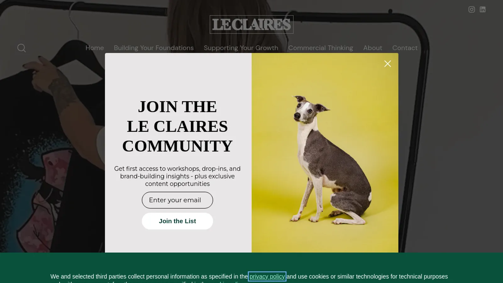 Screenshot of the LeClaires Digital Ltd homepage