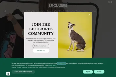 Screenshot of the LeClaires Digital Ltd homepage