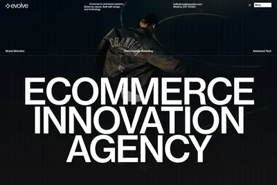 Screenshot of the Evolve homepage