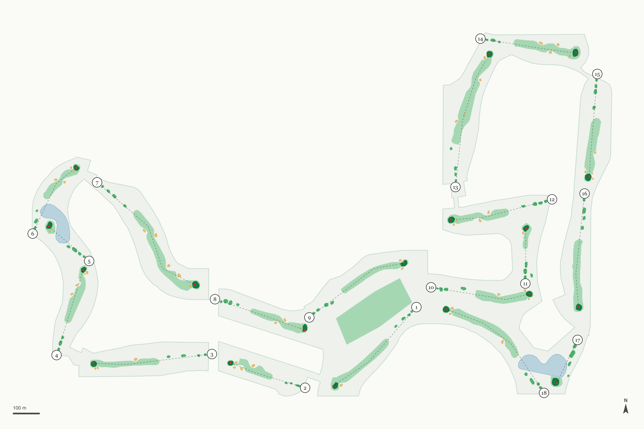 Map of Sun City South Golf Course