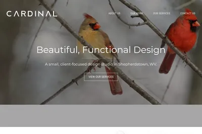 Screenshot of the Cardinal Creative Agency homepage