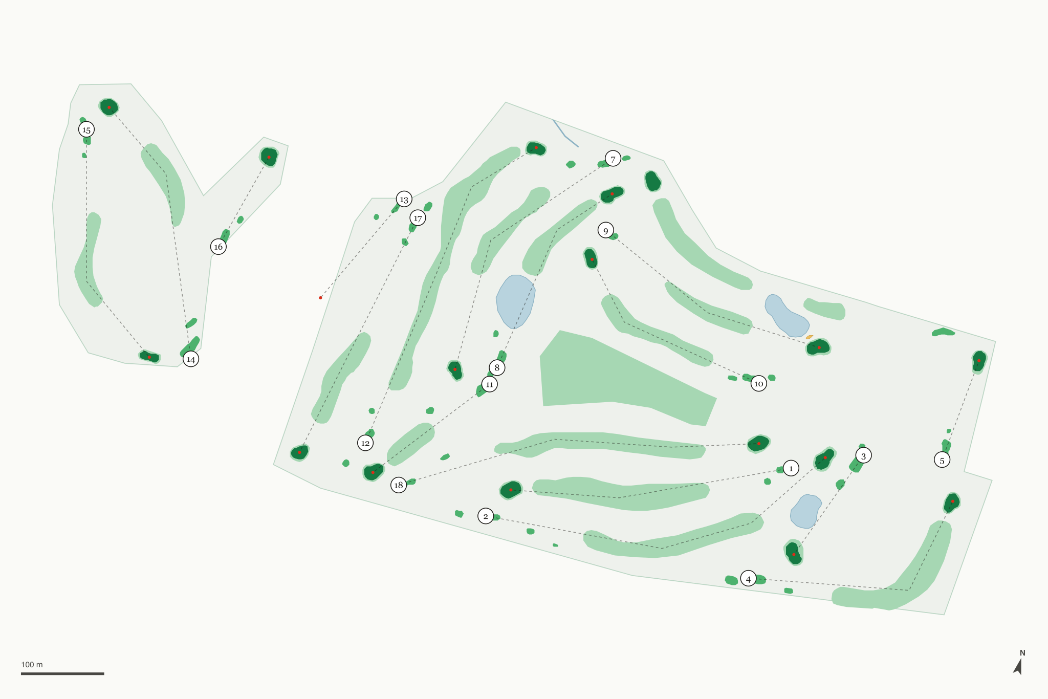 Map of Horseshoe Lake Golf Course