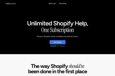 Screenshot of the Hazil Studios | New York homepage