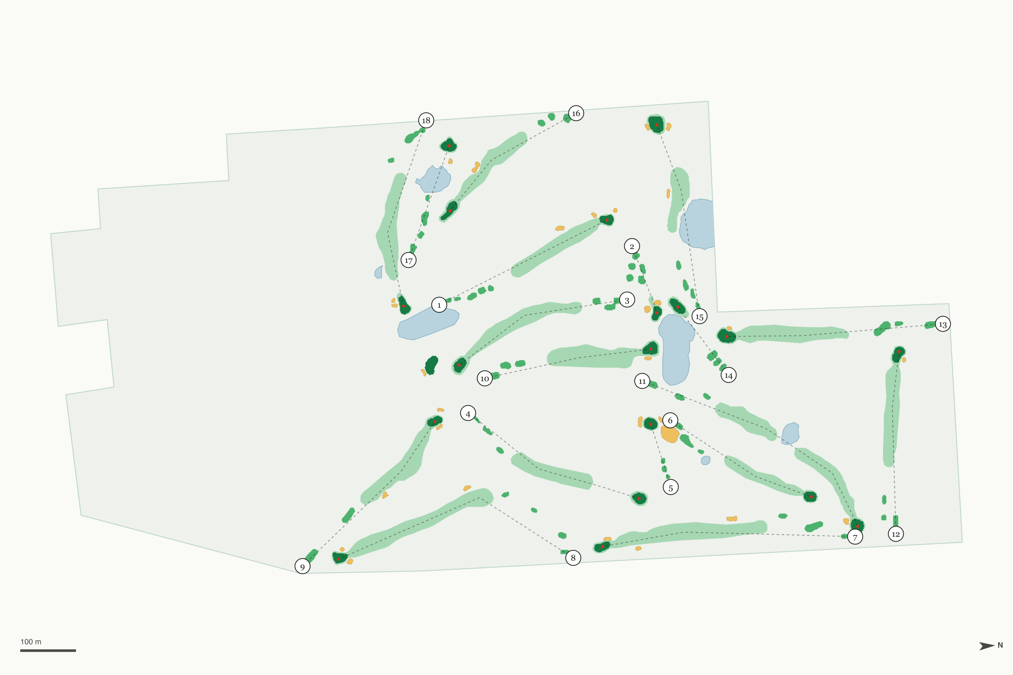 Map of Snow Snake Golf Course