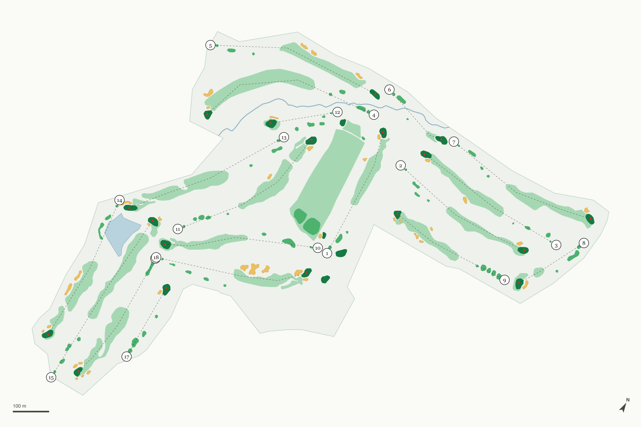 Map of Walking Stick Golf Course