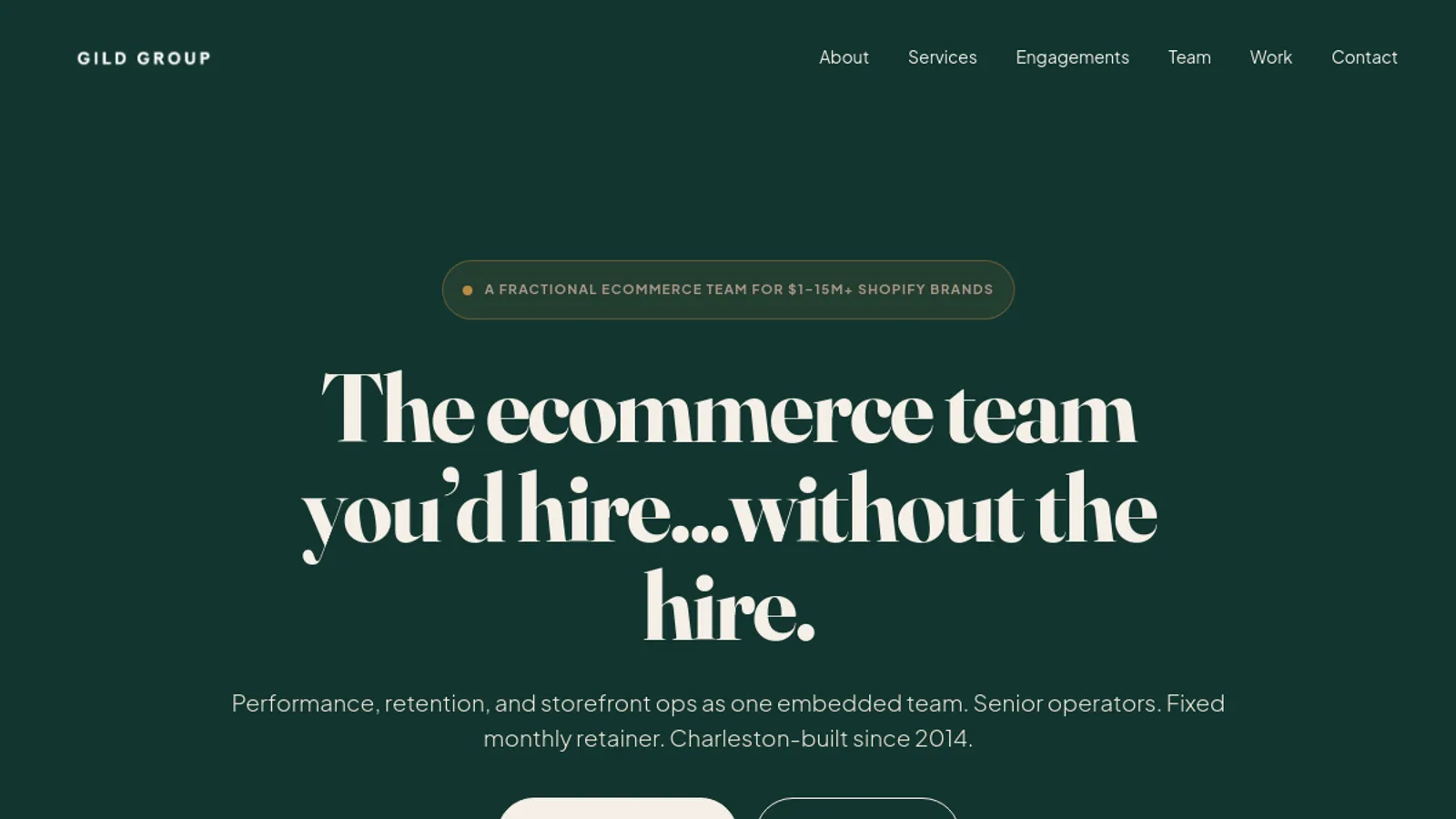 Screenshot of the Gild Group homepage