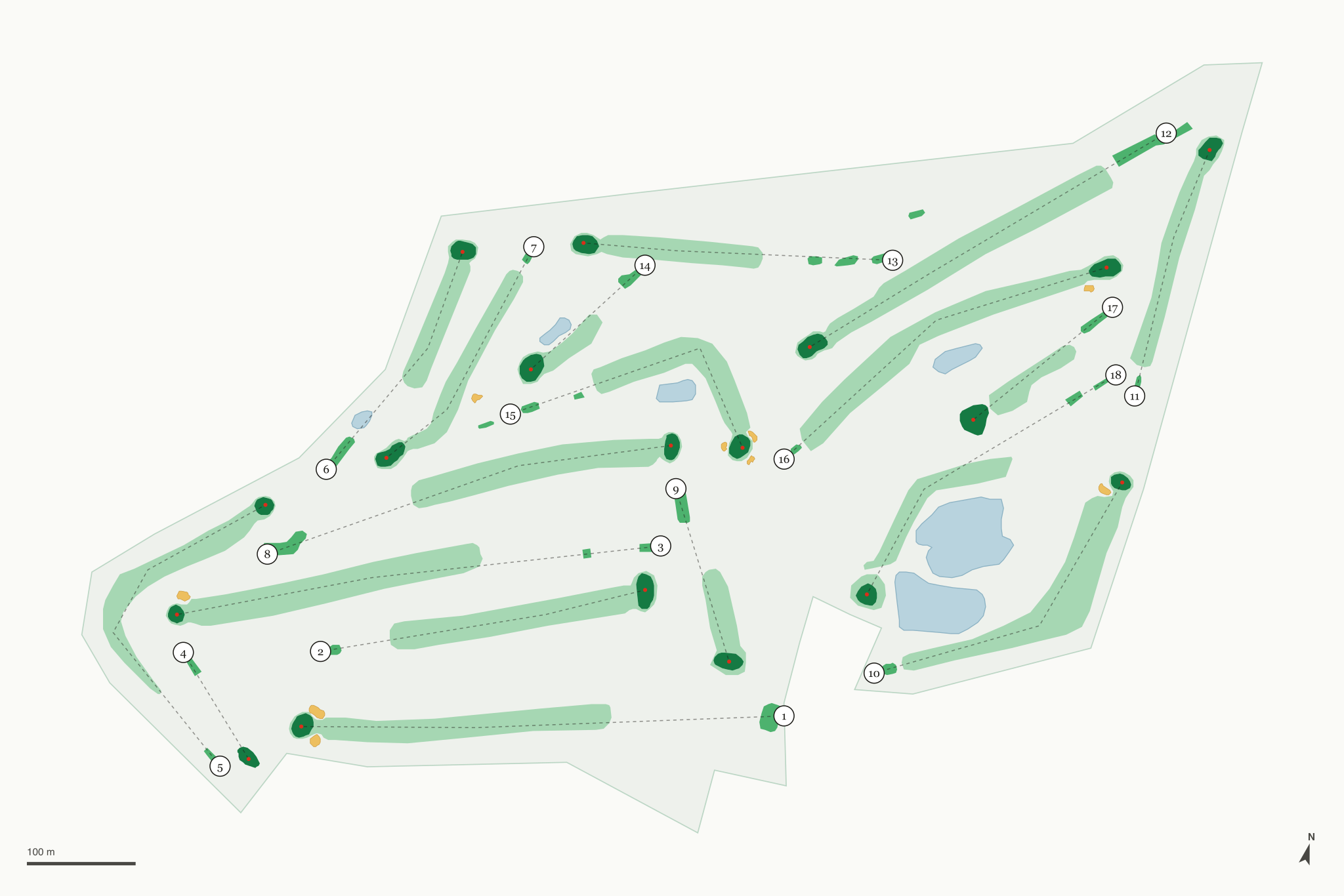 Map of Twin Hickory Golf Club