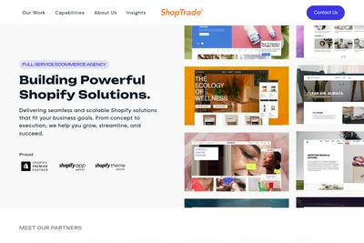 Screenshot of the ShopTrade homepage