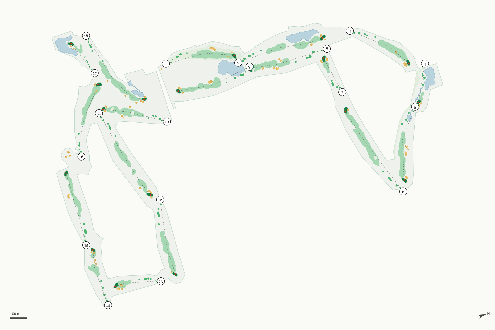 Map of Buffalo Run Golf Course