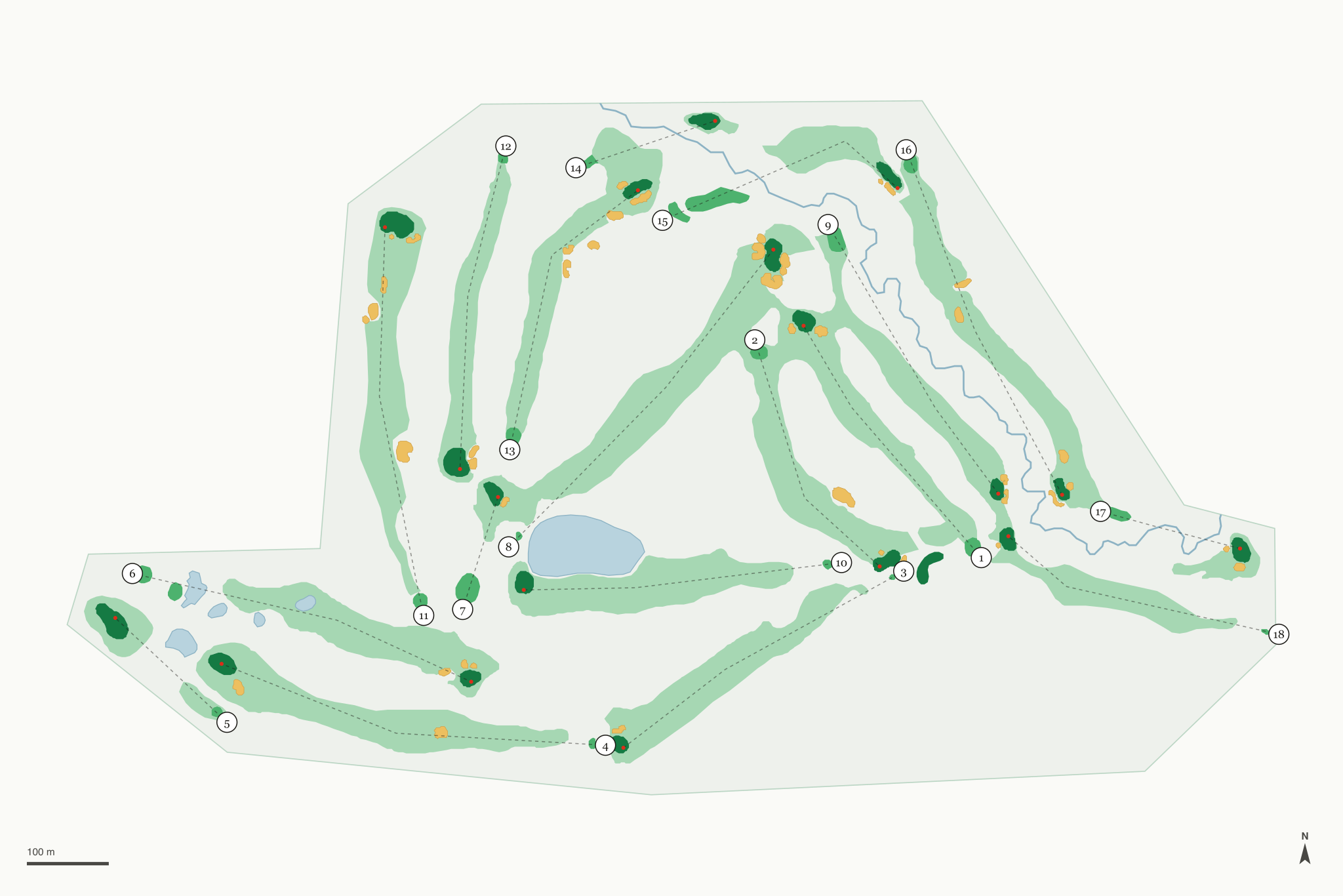 Map of Diamond Springs Golf Course