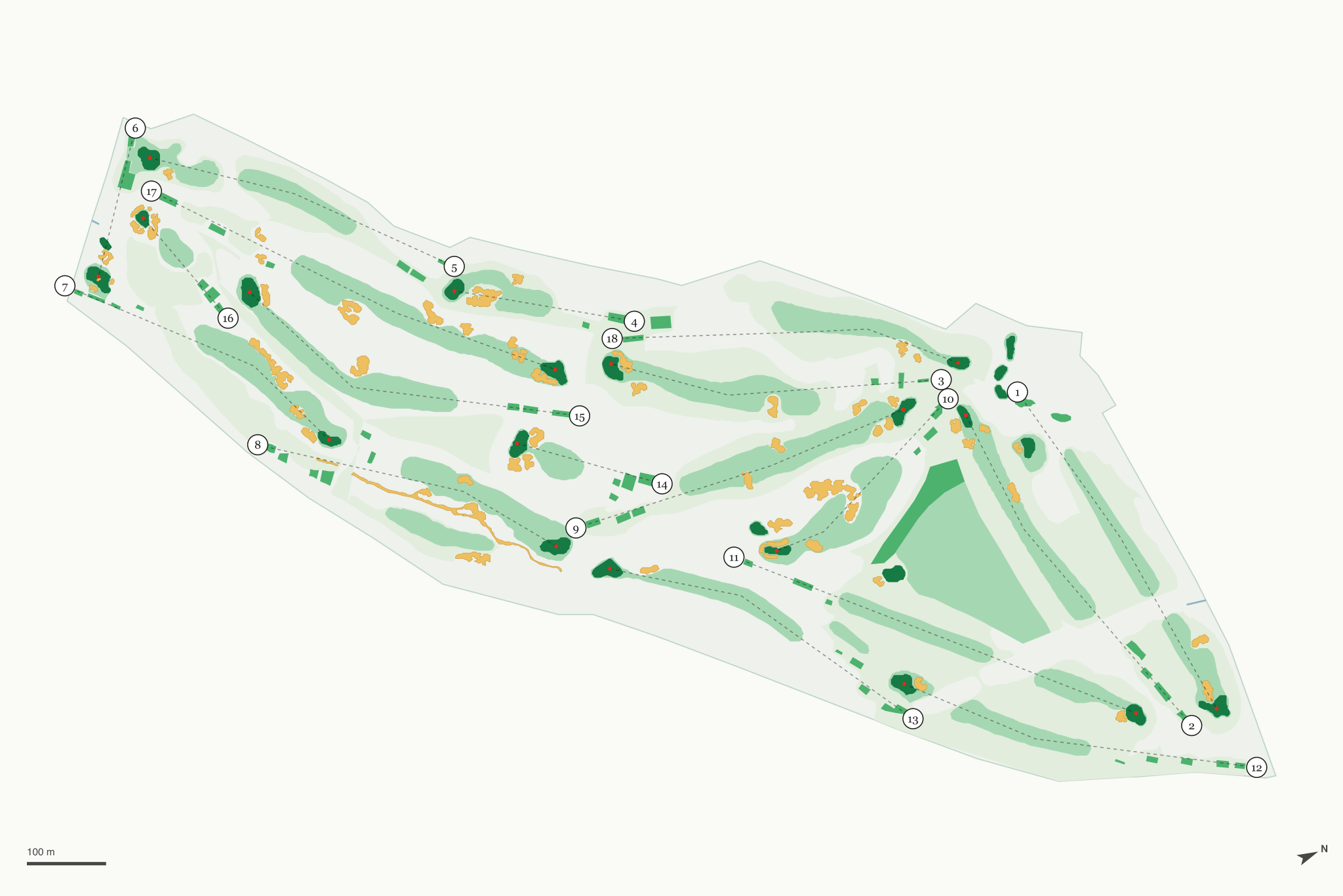 Map of Riviera Country Club