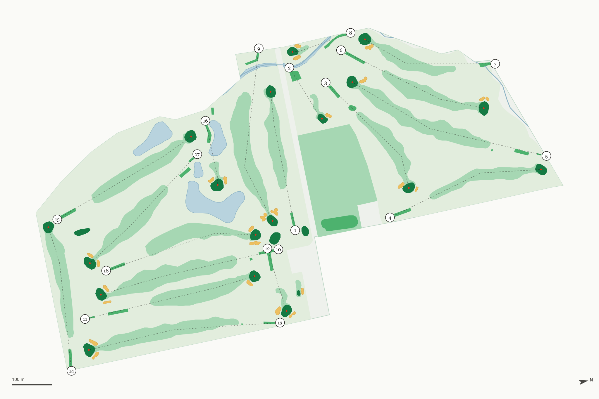 Map of Mountain View Golf Course