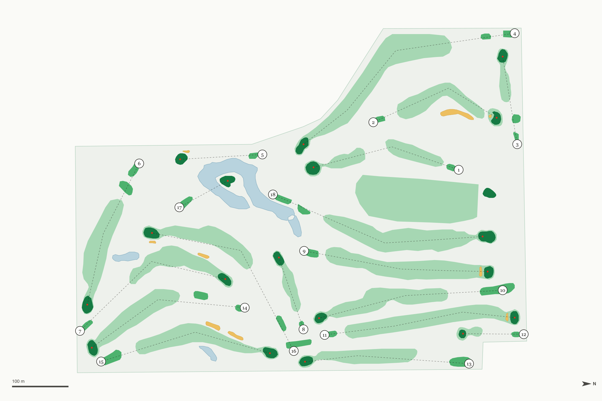 Map of Shamrock Hills Golf Club