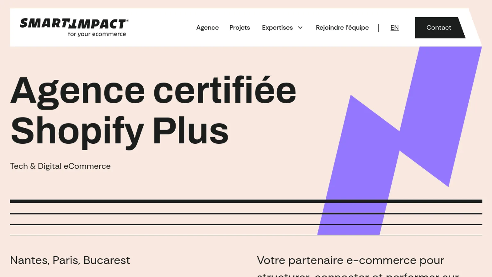 Screenshot of the SMART IMPACT homepage