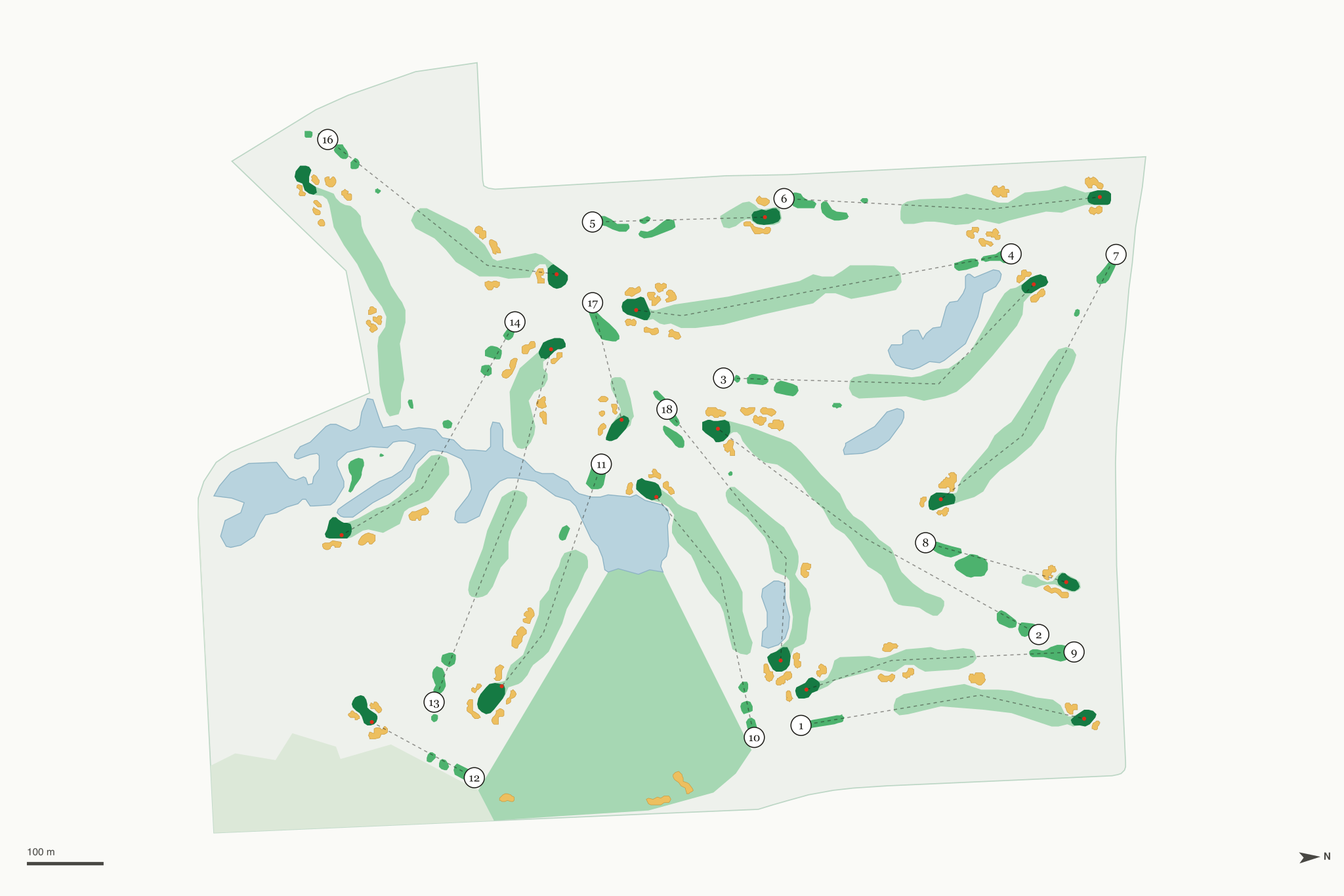 Map of Pine Meadow Golf Club
