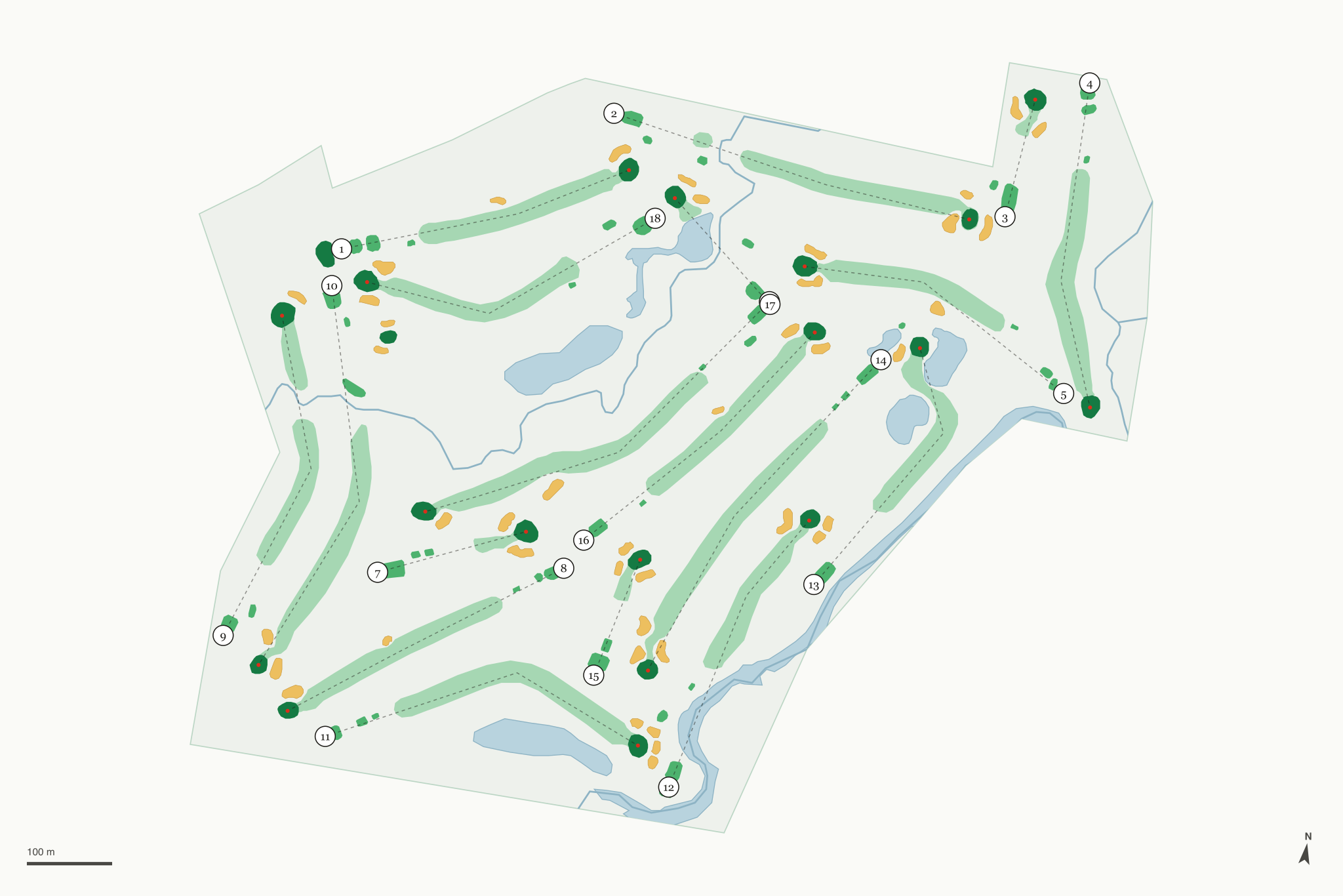 Map of Brown County Golf Course