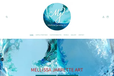 Screenshot of the Mellissa Jarrette Art homepage