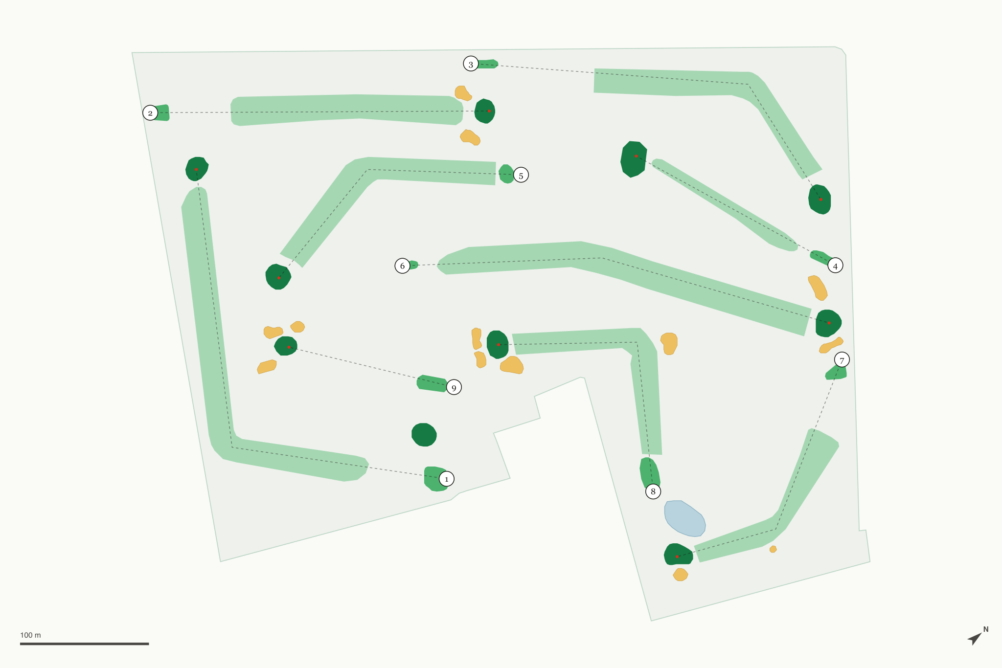 Map of Fort Snelling Golf Course