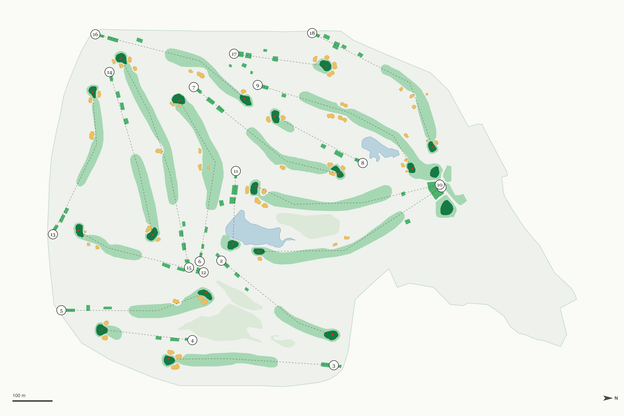 Map of Papago Golf Club