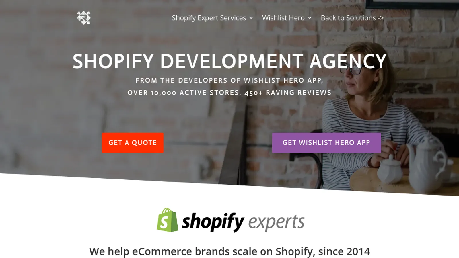 Screenshot of the Revamp homepage