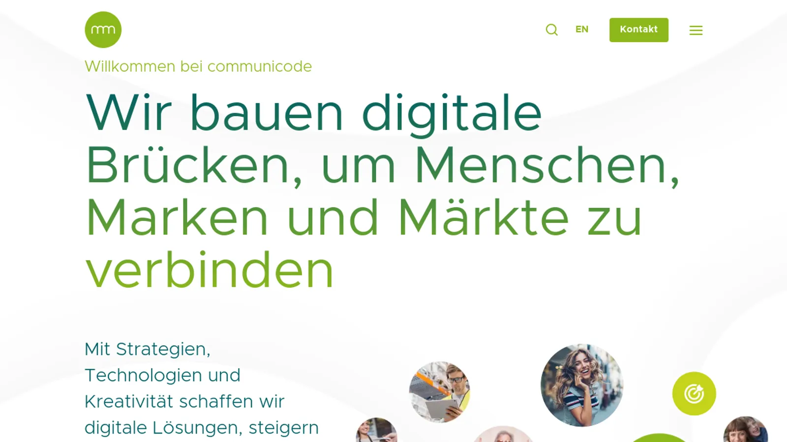 Screenshot of the communicode GmbH homepage