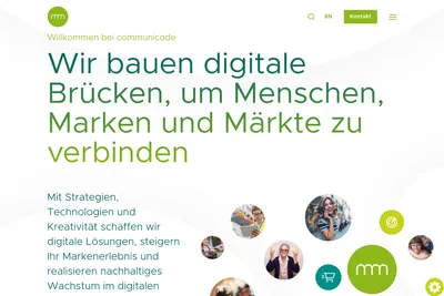 Screenshot of the communicode GmbH homepage