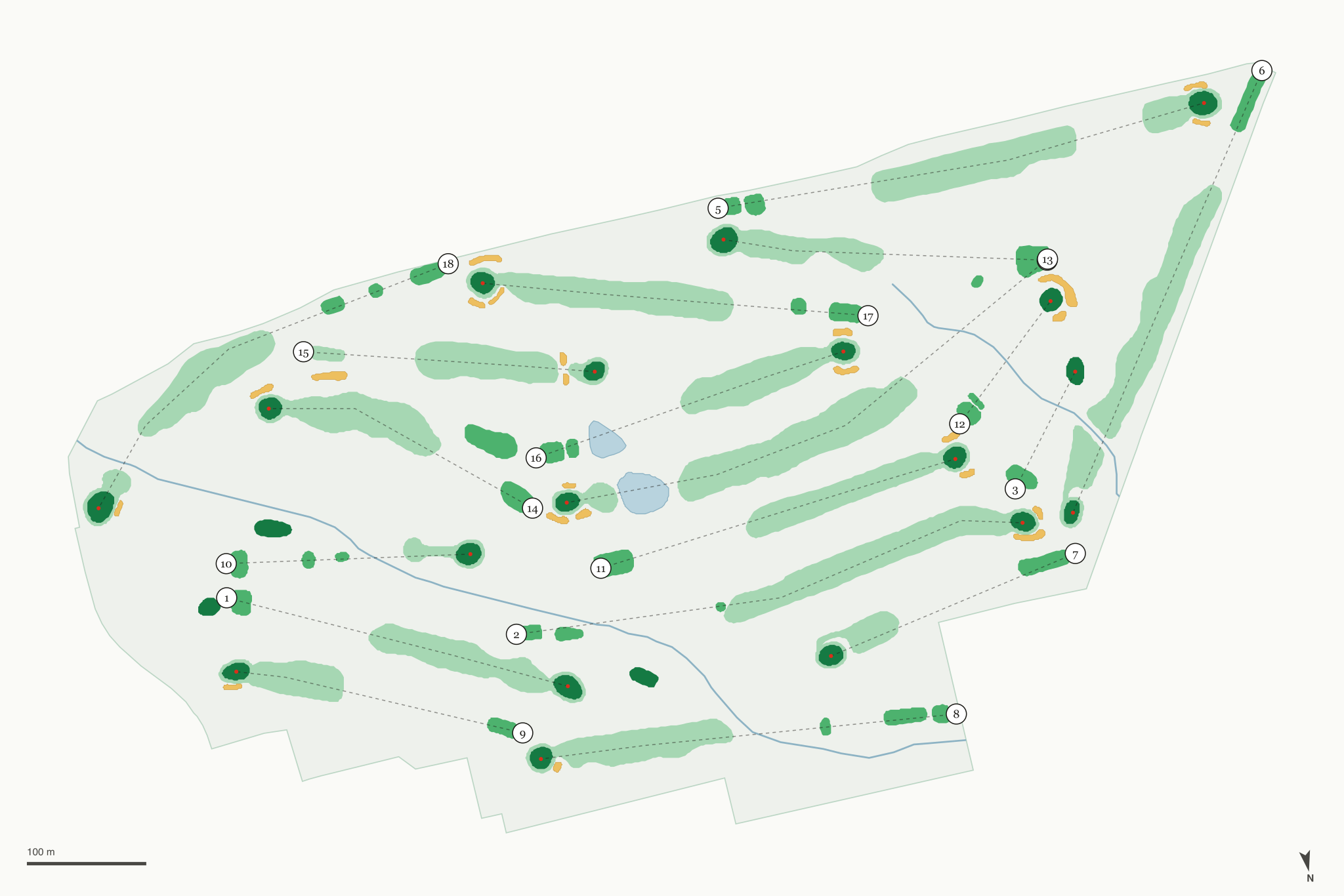 Map of Highland Park Golf Course