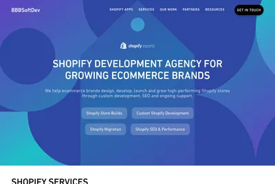 Screenshot of the BBBSoftDev homepage