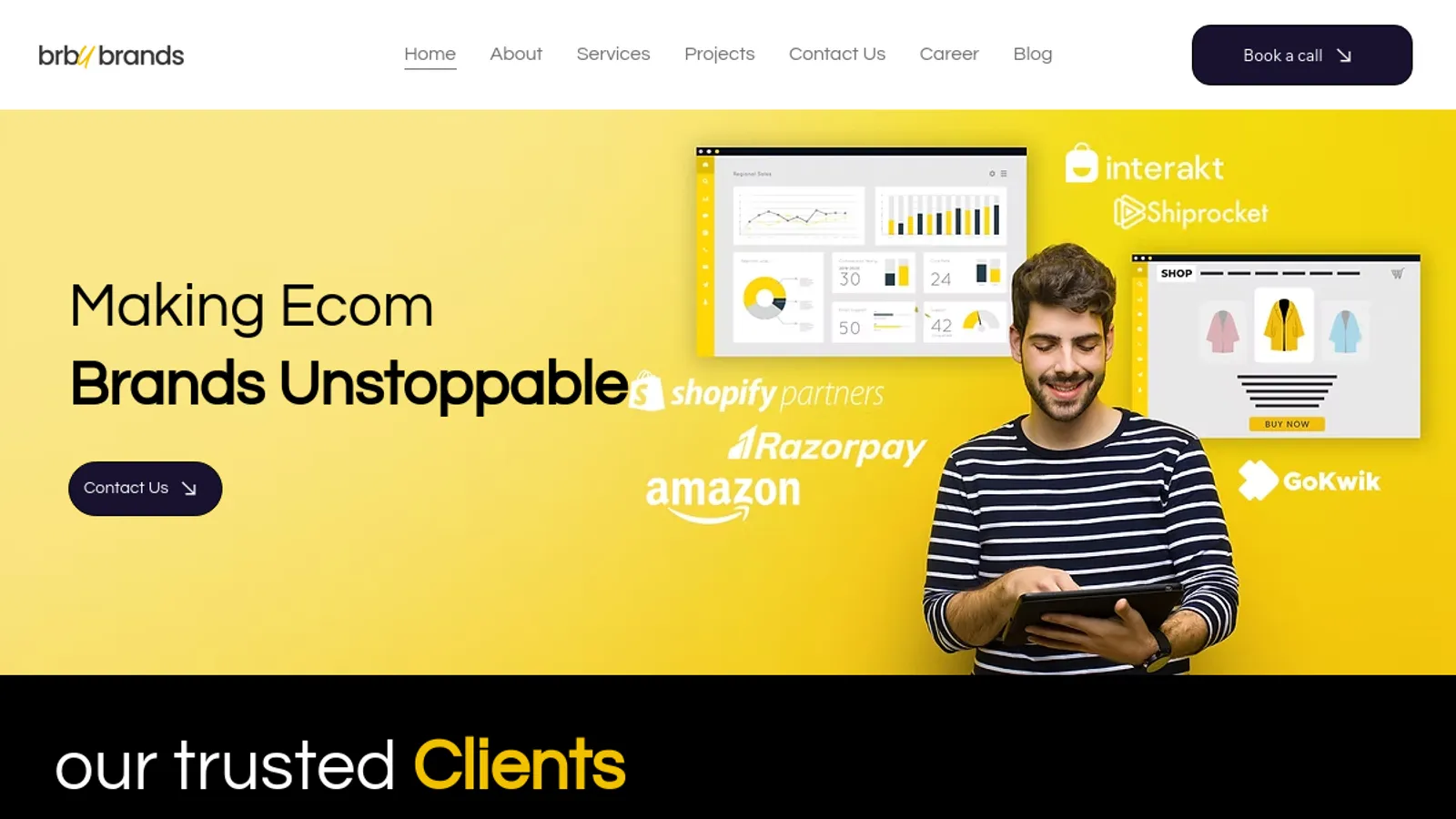 Screenshot of the BRBU BRANDS INDIA PVT LTD homepage