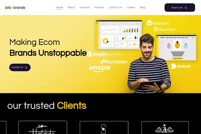 Screenshot of the BRBU BRANDS INDIA PVT LTD homepage