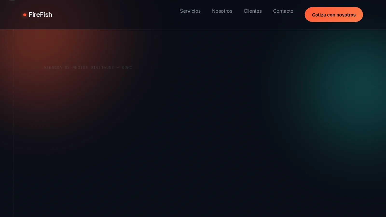 Screenshot of the FireFish homepage