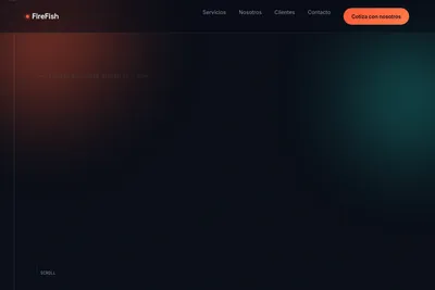 Screenshot of the FireFish homepage