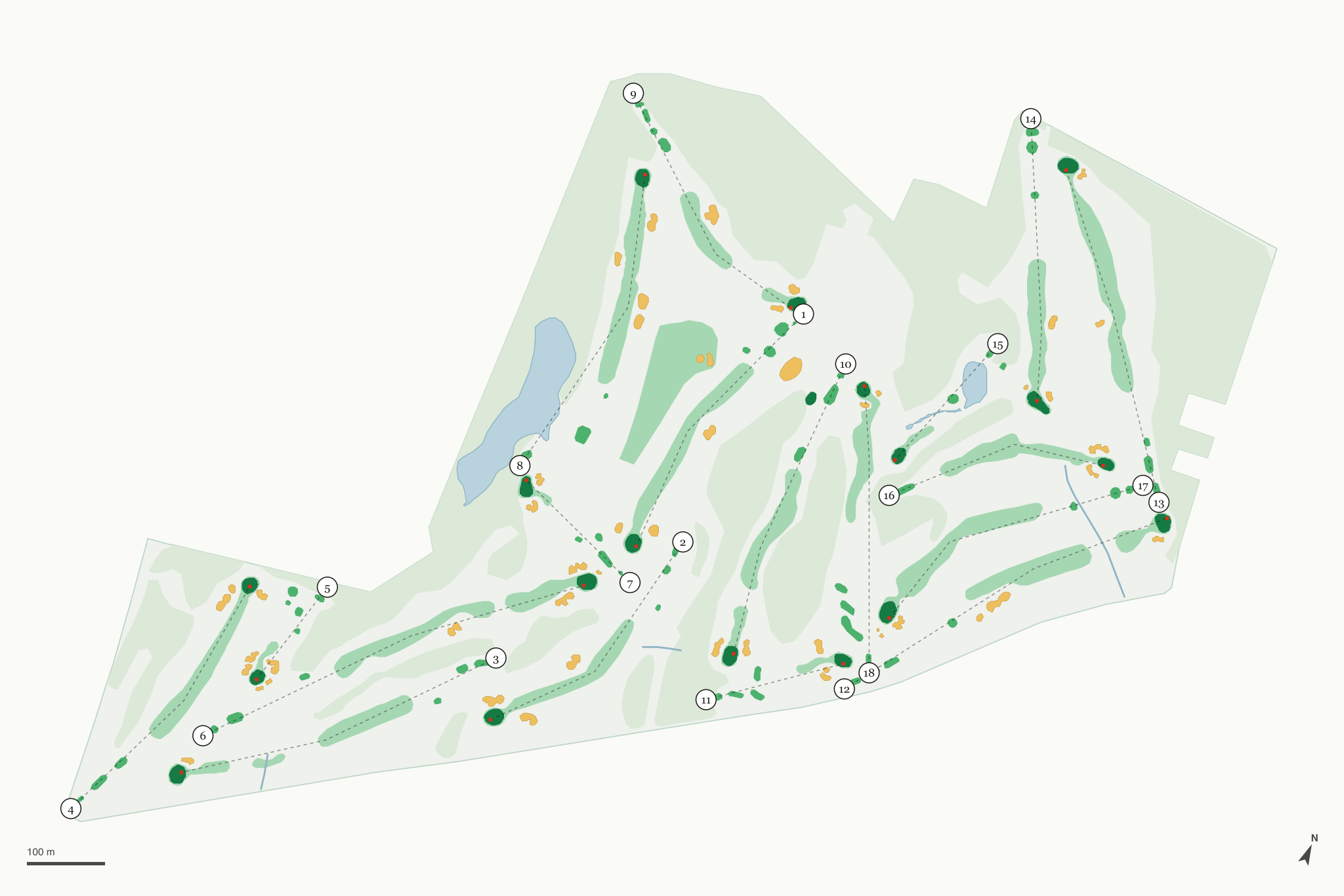 Map of Manakiki Golf Course