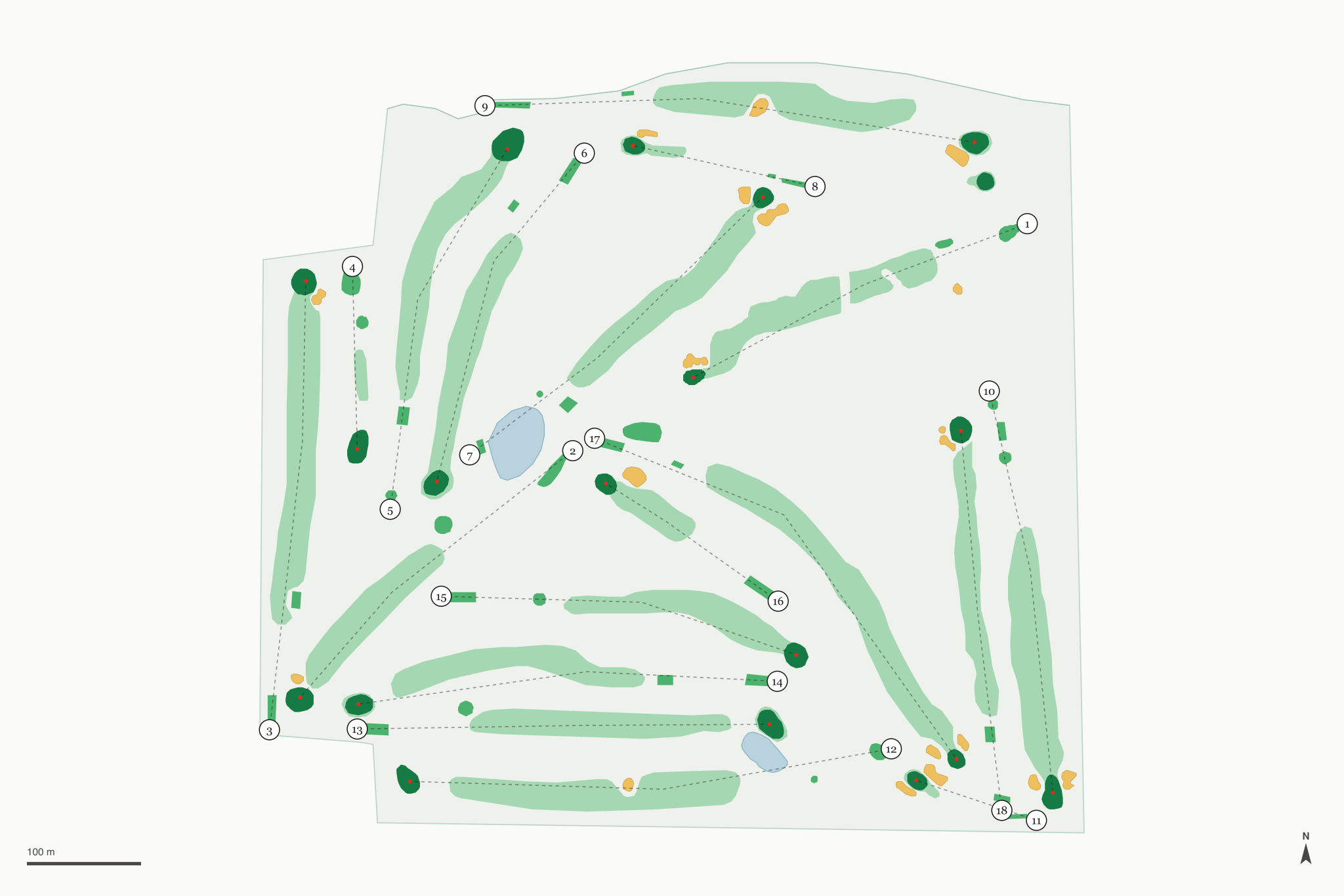 Map of Orchard Hills Country Club