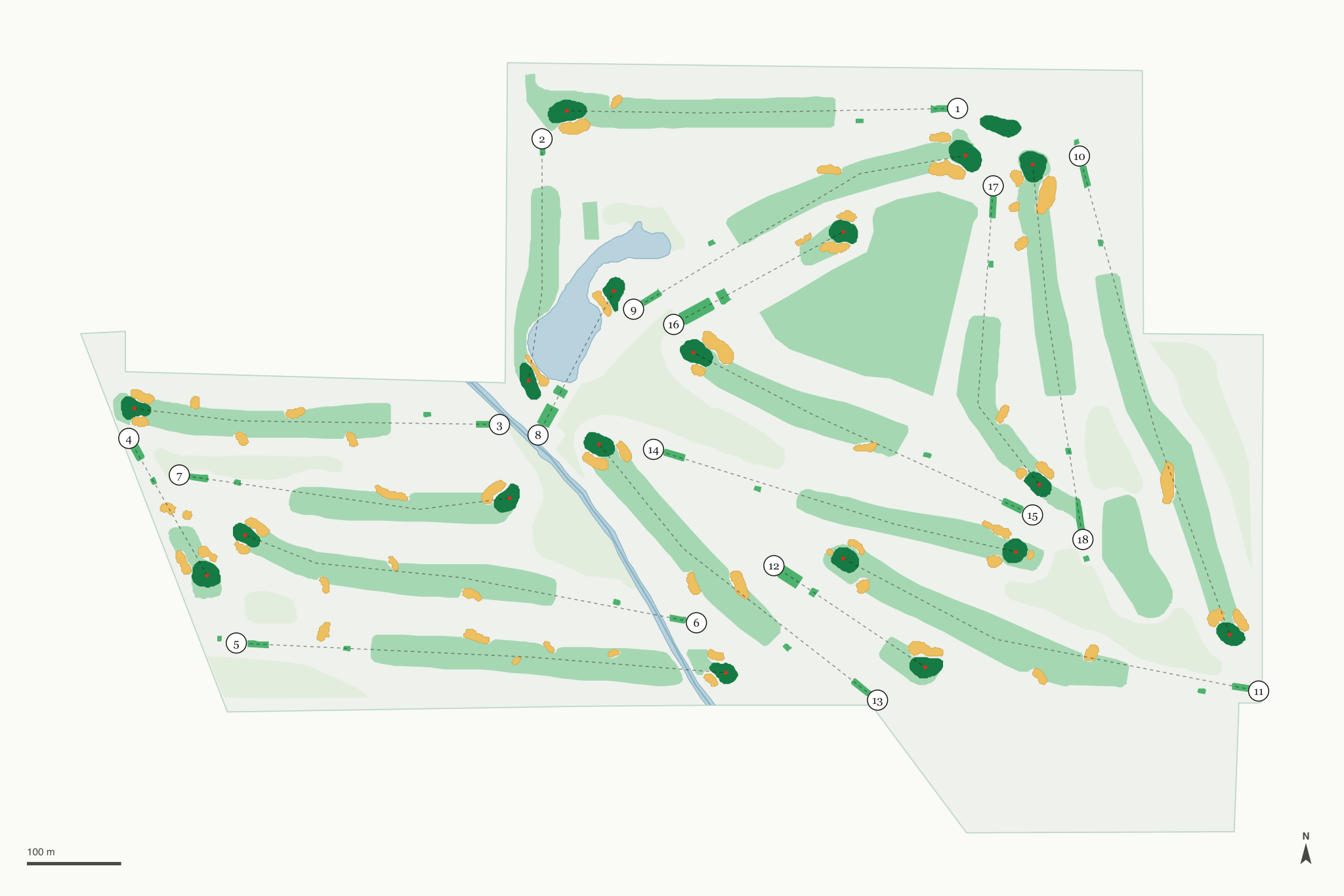 Map of Bob O'Link Golf Club