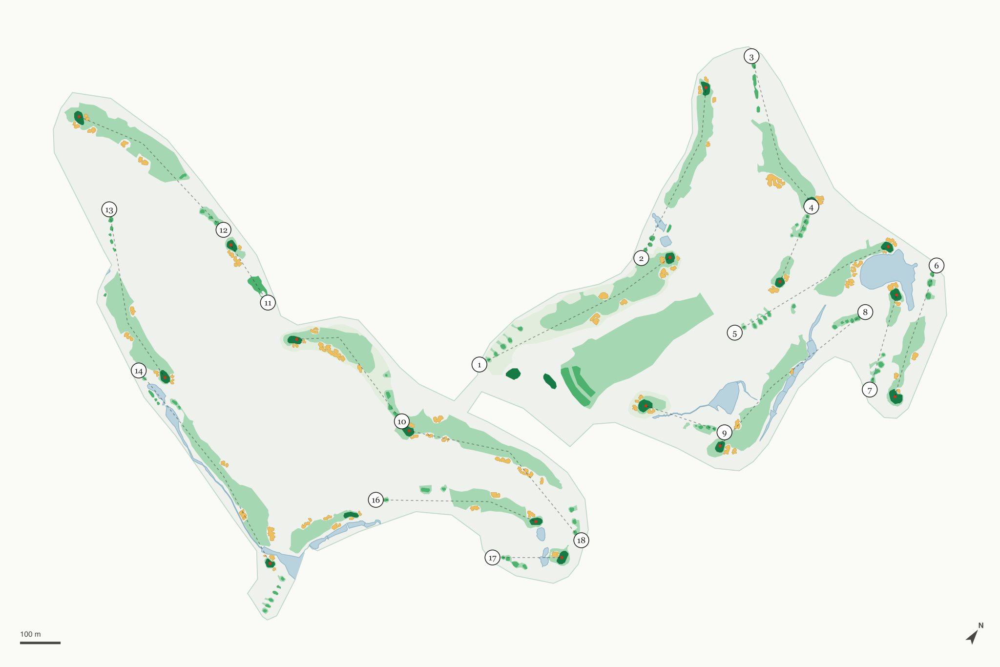 Map of Buffalo Ridge Springs Golf Course