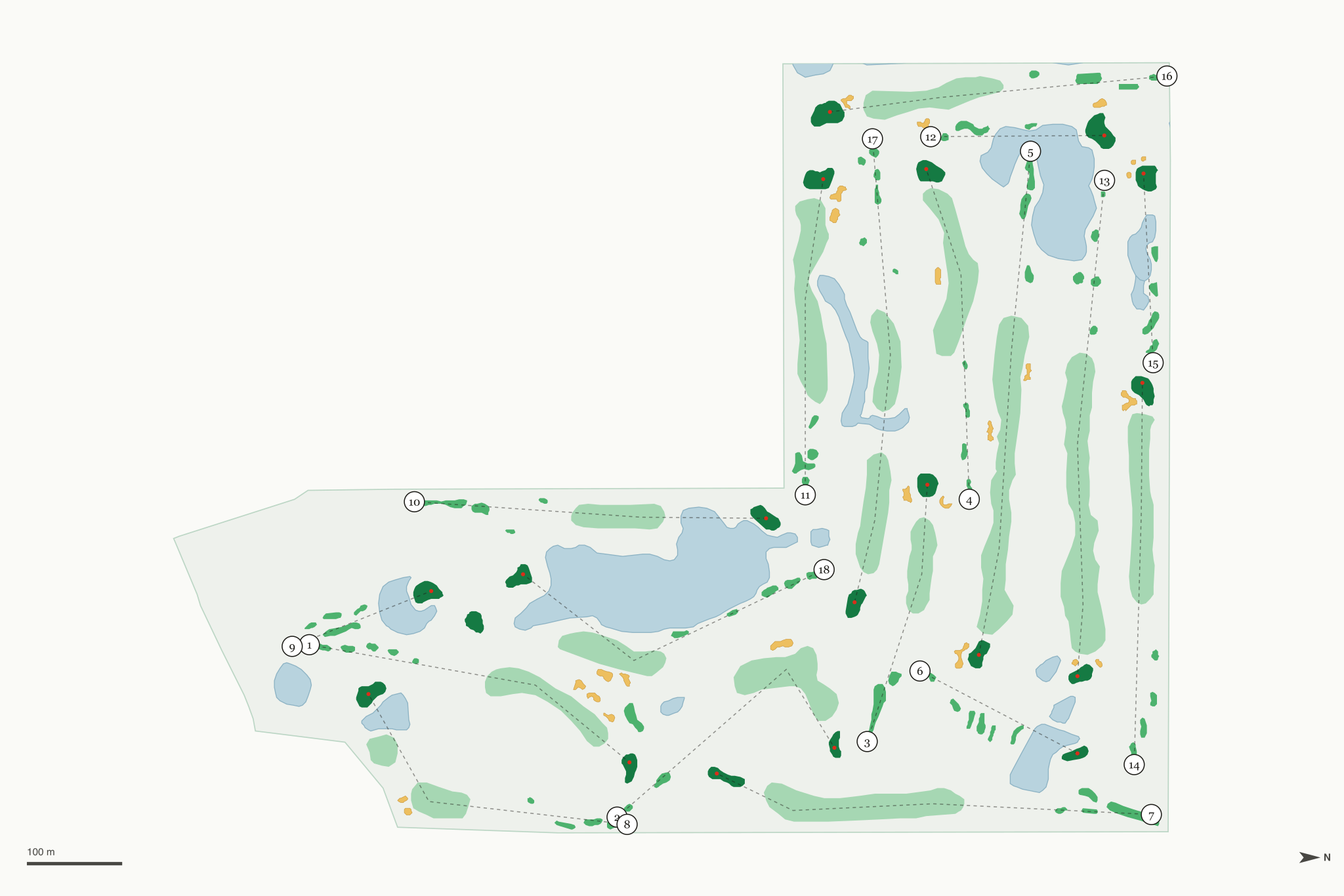 Map of Acorns Golf Links
