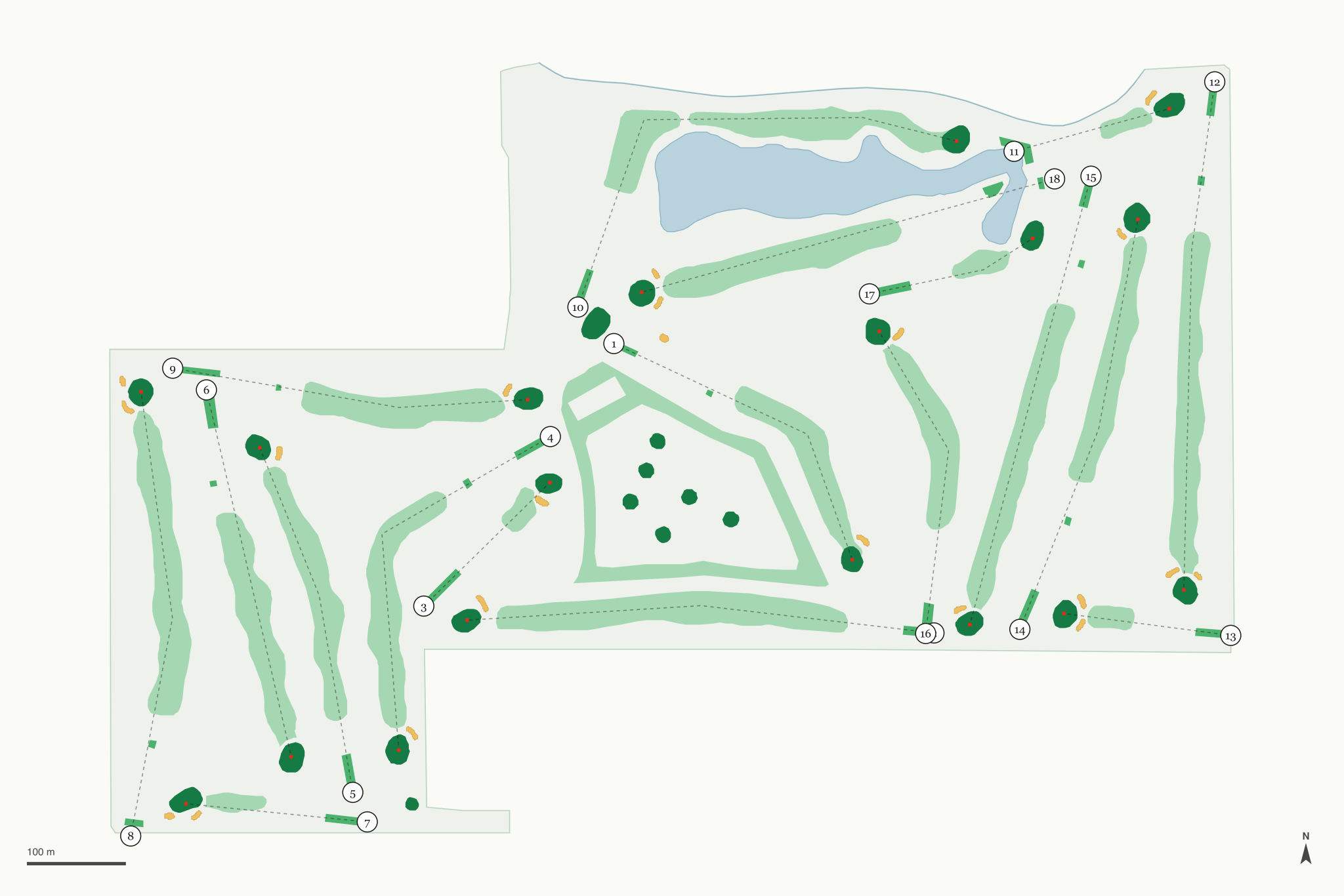 Map of Aurora Hills Golf Course