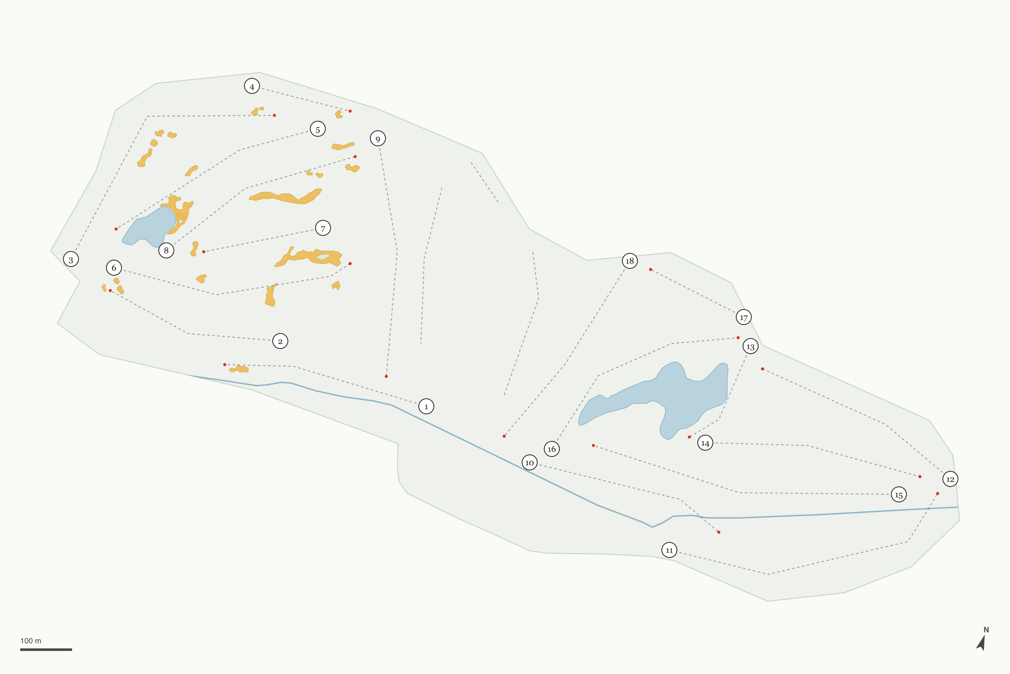 Map of Old Works Golf Course