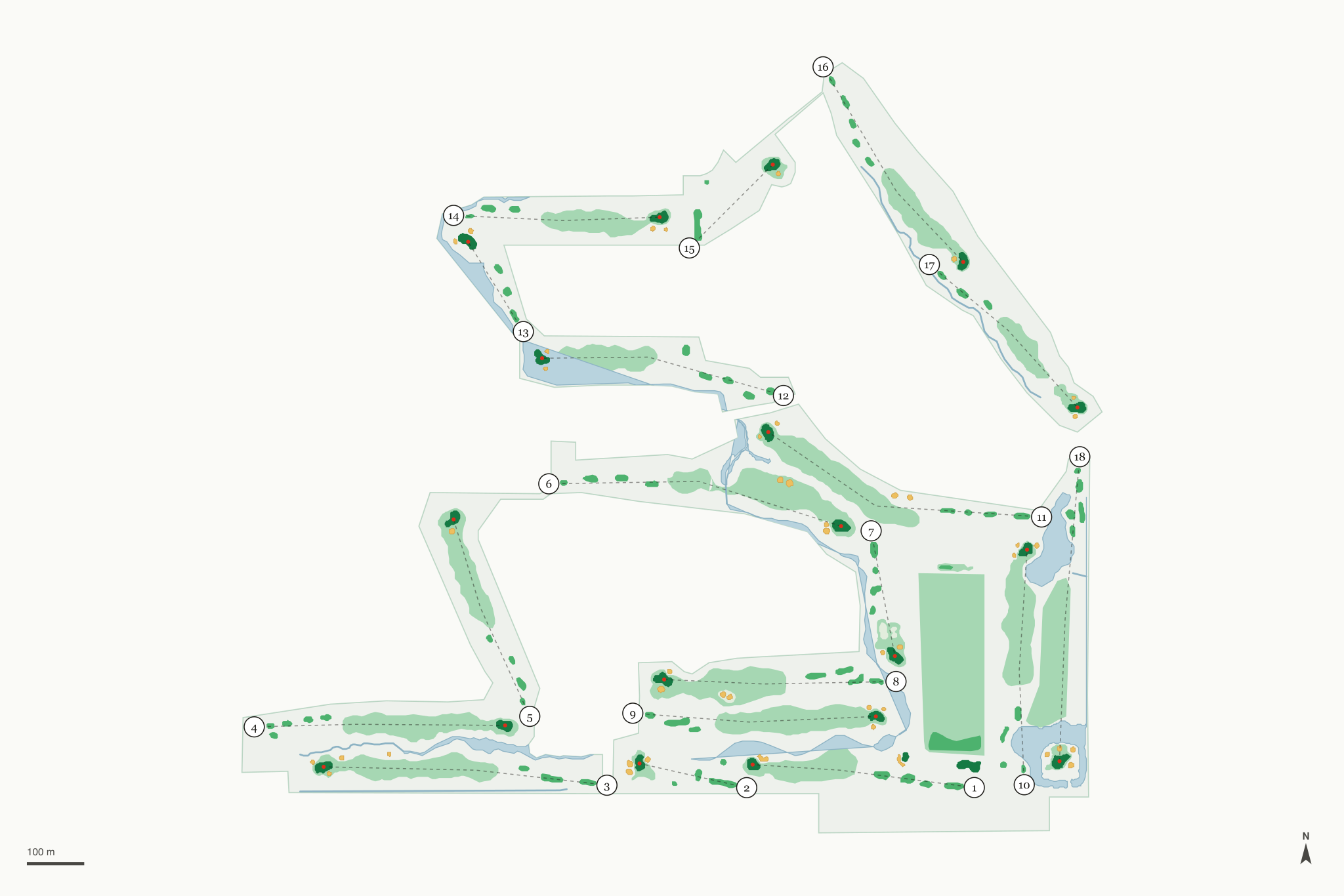 Map of Glen Eagle Golf Course