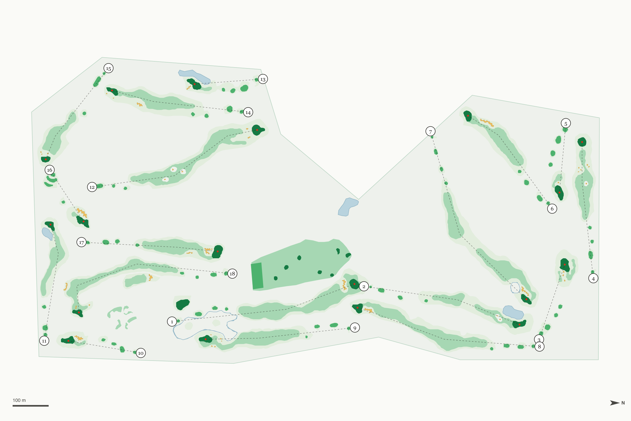 Map of True North Golf Club